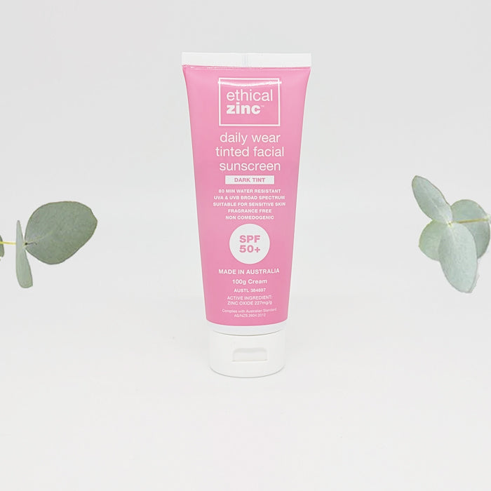 ethical zinc - Ttinted Facial Sunscreen - Dark Tint 100g