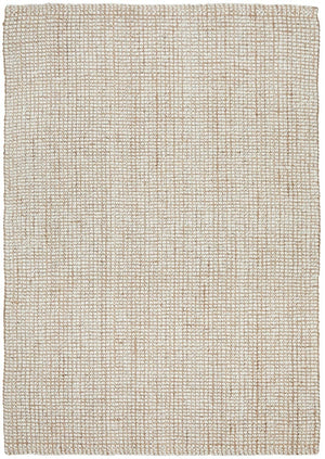 Natural Wool and Jute Rug - Flat Lay