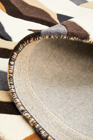 Atic Pure Wool 903 Fossil Round Rug