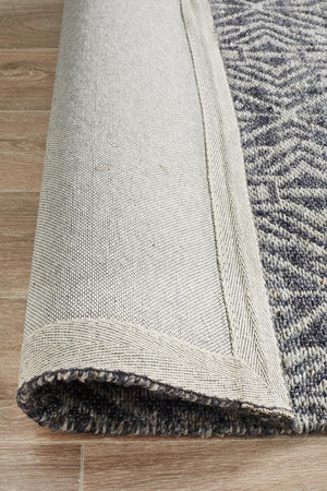 Sammy Handwoven Natural Graphite Cobolt Rug